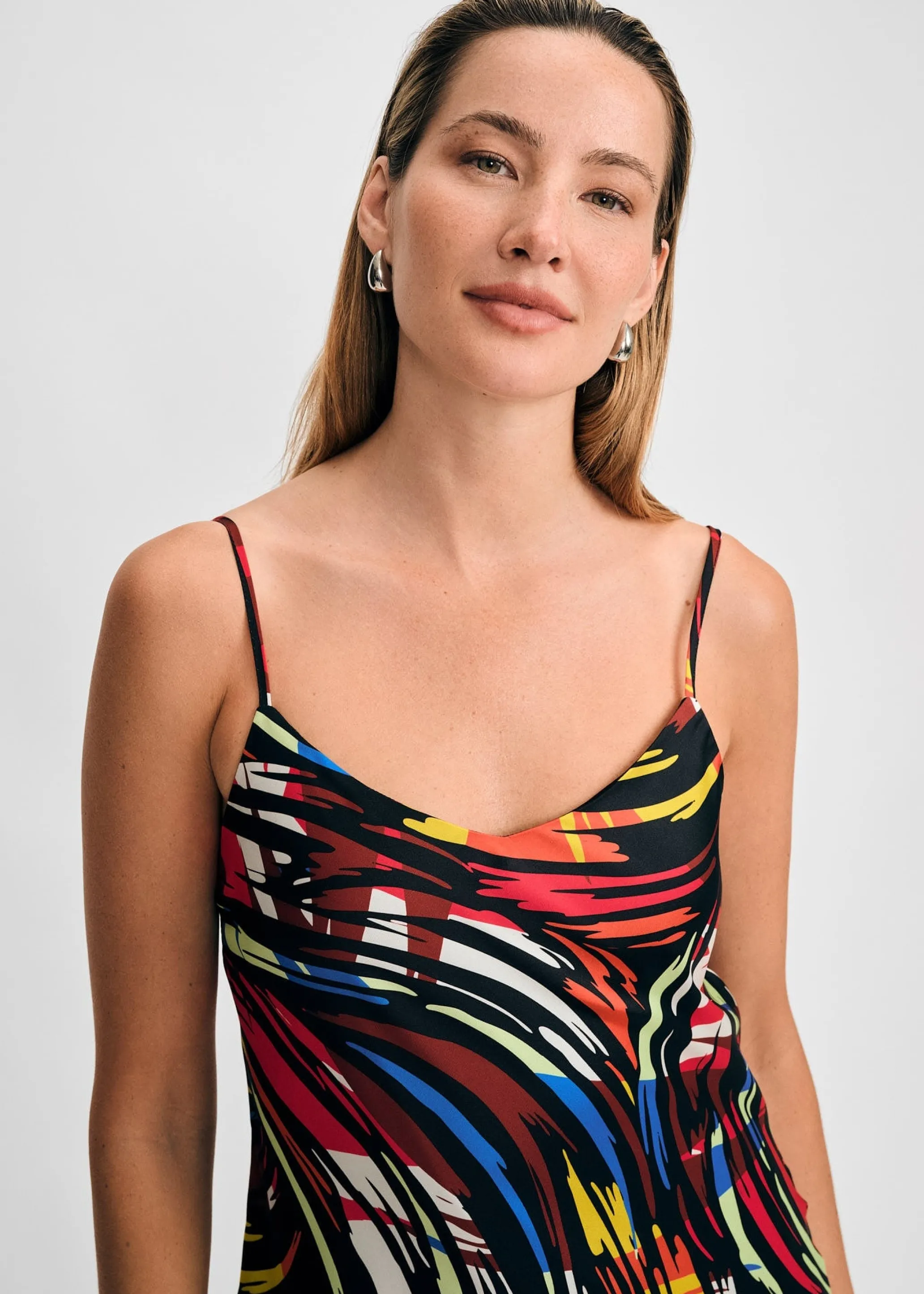 Trim Strap Slip Dress
