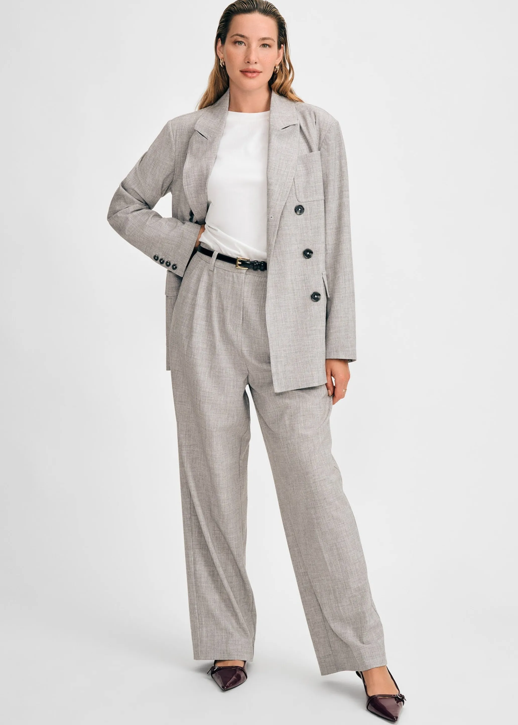 Wide Leg Pleated Pant